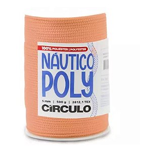 FIO NÁUTICO POLY 5MM COR 4224 PEACH FUZZ CÍRCULO 500G COM 182 MTS
