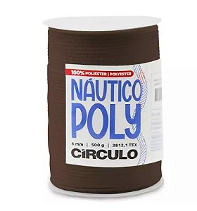 FIO NÁUTICO POLY 5MM COR 7382 CHOCOLATE 500G COM 182 MTS