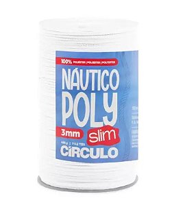 FIO NÁUTICO POLY SLIM 3MM COR 8001 BRANCO 400G COM 350 MTS