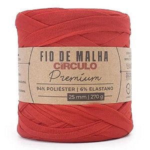 FIO DE MALHA PREMIUM 25MM CÍRCULO 140 MTS COR 3559 TOMATE