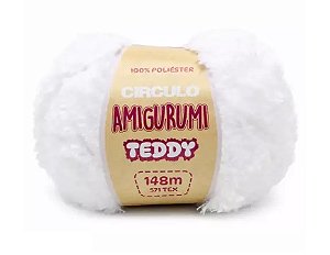 FIO AMIGURUMI TEDDY 148 MTS COR 8001 BRANCO CÍRCULO