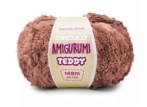 FIO AMIGURUMI TEDDY 148 MTS COR 7713 LENHA CÍRCULO