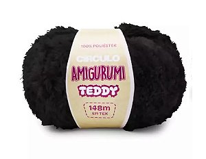 FIO AMIGURUMI TEDDY 148 MTS COR 8990 PRETO CÍRCULO