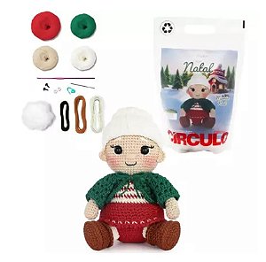 KIT AMIGURUMI NATAL 2026 COR 2 MAMÃE NOEL