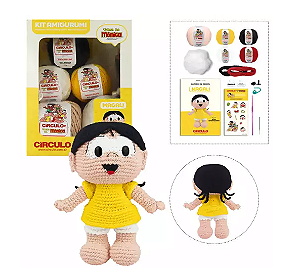 KIT AMIGURUMI TURMA DA MÔNICA COR 3 MAGALI