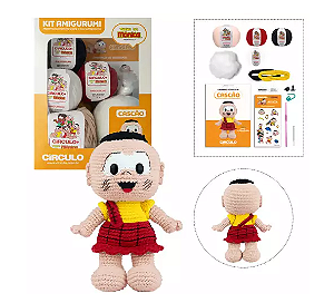 KIT AMIGURUMI TURMA DA MÔNICA COR 5 CASCÁO