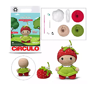 Kit Amigurumi Coleção Fofurinha cor 3 Morango