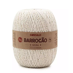 BARBANTE BARROCÃO FIO 4 1KG COR 20 NATURAL