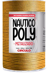 FIO NÁUTICO POLY METALIZADO 5MM COR 7799 PAÇOCA 500G COM 177 MTS