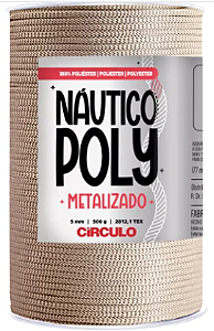 FIO NÁUTICO POLY METALIZADO 5MM COR 7025 PALHA 500G COM 177 MTS