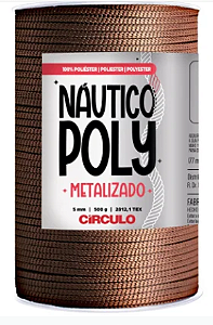 FIO NÁUTICO POLY METALIZADO 5MM COR 7149 CHALÉ 500G COM 177 MTS