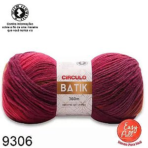 FIO BATIK CIRCULO 100G COR 9306 CAQUI LARANJA ROXO