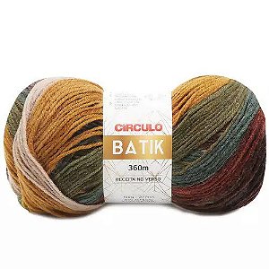 FIO BATIK CIRCULO 100G COR 9467 GALAXIA MARROM VERDE