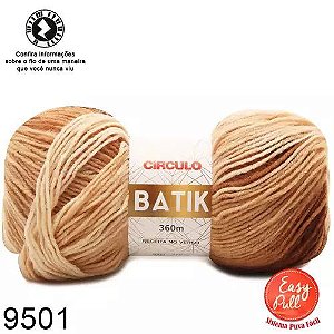 FIO BATIK CIRCULO 100G COR 9501 ARGILA MARROM