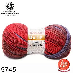 FIO BATIK CIRCULO 100G COR 9745 MESC AMARO VERM AZUL