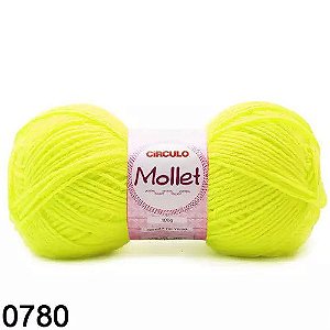 FIO MOLLET CIRCULO COR 0780 AMARELO NEON 100 GR