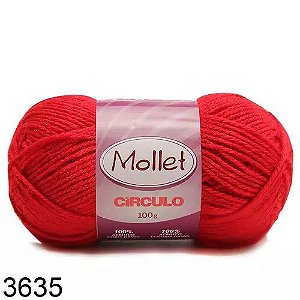 FIO MOLLET CIRCULO COR 3635 PAIXÃO 100 GR