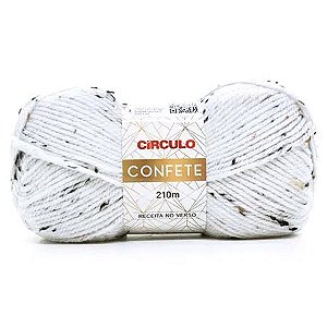 FIO CONFETE CÍRCULO 210 MTS 100 GR COR 10 BRANCO