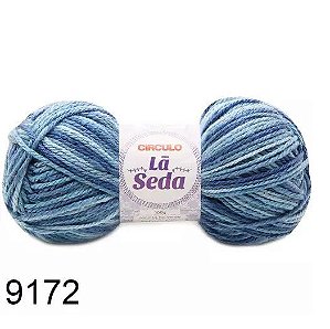 LÃ SEDA CIRCULO COR 9172 MESCLA AMULETO AZUL 100 G