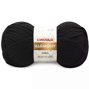 FIO HARMONY 240 MTS 100 GR COR 8990 PRETO