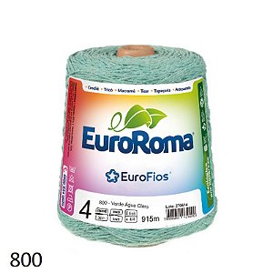 BARBANTE EUROROMA 600 GR FIO 4 COR 800 VERDE AGUA CLARO 915 METROS