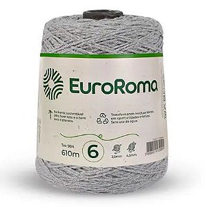 BARBANTE EUROROMA 600 GR FIO 6 COR 270 CINZA 610 METROS