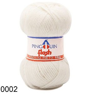 DE 11,00 POR 8,90 FIO PINGOUIN FLASH 100G COR 2 BRANCO