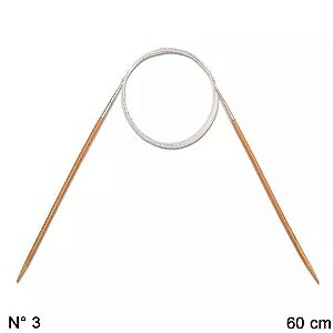 AGULHA CIRCULAR BAMBU 3,0MM CIRCULO 60 CM