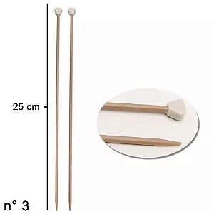 AGULHA TRICO CIRCULO CABO CURTO 3,0MM