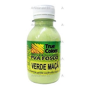 TINTA PVA FOSCO TRUE COLORS VERDE MAÇA 100 ML