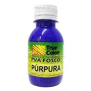 TINTA PVA FOSCO TRUE COLORS PÚRPURA 100 ML NOVA TONALIDADE