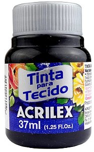 TINTA PARA TECIDO ACRILEX PRETO 37 ML