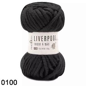 FIO LIVERPOOL 100 GR COR 100 PRETO PINGOUIN