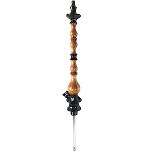 Stem Narguile Zeus Hookah Classic 2 Respiros - Preto Brilho