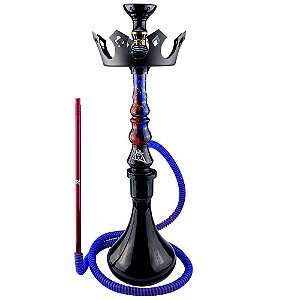 Kit Narguile Completo Nayb Manic - Black Blue Red KIT554