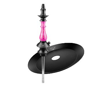 Kit Stem Narguile Regal Prince Diamond Pink + Prato Regal Tray Black