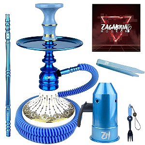 Kit Narguile Completo Amazon Kombat - Azul KIT559