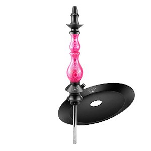 Kit Stem Narguile Regal Bishop Diamond Pink + Prato Regal Tray Black