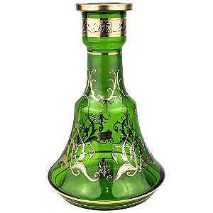 Vaso Bohemian Egermann Eiffel The Archery 30cm - Light Green