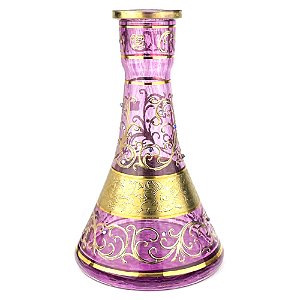 Vaso Bohemian Egermann Tower Stone Tribal 30cm - Hot Pink - Zagabria Hookah  - Narguile, Arguile, Shisha, Rosh, Carvão