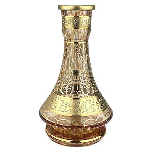 Vaso Bohemian Egermann Cyclone Pharaoh 30cm - Champagne