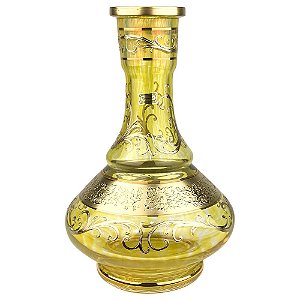 Vaso Bohemian Egermann Vulkan Tribal 30cm - Iris Gold