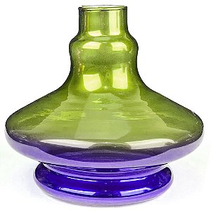 Vaso ZH Mini New Aladim Metálico - Verde com Roxo