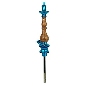 Stem Narguile Zeus Hookah New Edition 2 Respiros - Azul Claro/Mogno