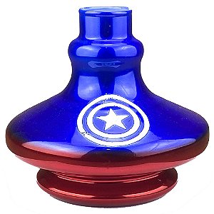 Vaso ZH Mini New Aladim Personagens - Capitão América Azul/Vermelho