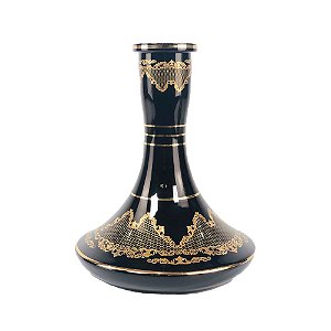 Vaso MD Hookah Curve 26CM 36 D - Preto