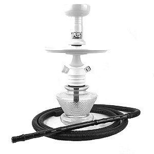 Kit Narguile Completo Black Hookah Mini Monster - Branco KIT678