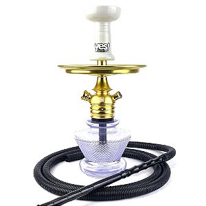 Kit Narguile Completo Black Hookah Mini Monster - Dourado KIT674