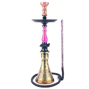 Kit Narguile Completo Regal Prince Diamond - Pink KIT701