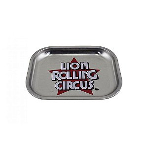 Bandeja De Metal Lion Rolling Circus Pequena - Prata Logo